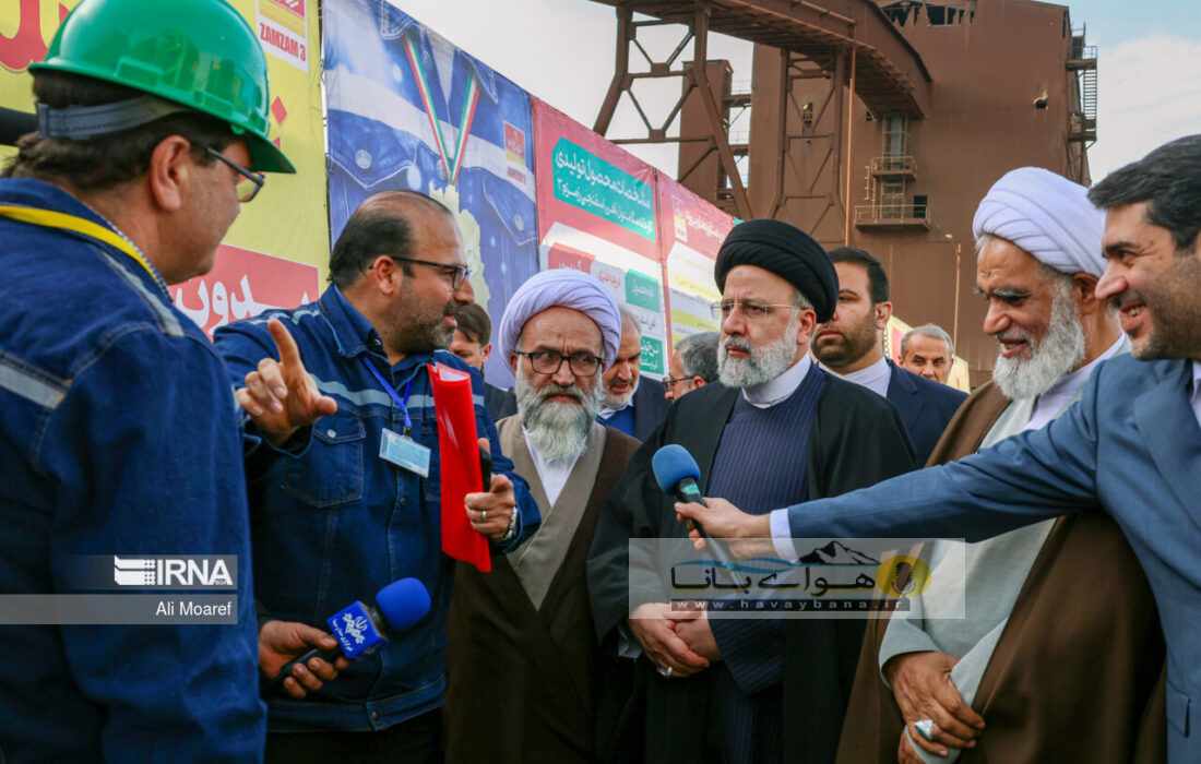 شهید راه خدمت افتتاح پروژه زمزم سه در شرکت فولاد خوزستان توسط ریس جمهور مردمی است الله رییسی