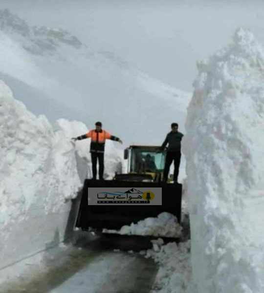 گردنه چری برف گیرترین گردنه کشور/۶ متر برف