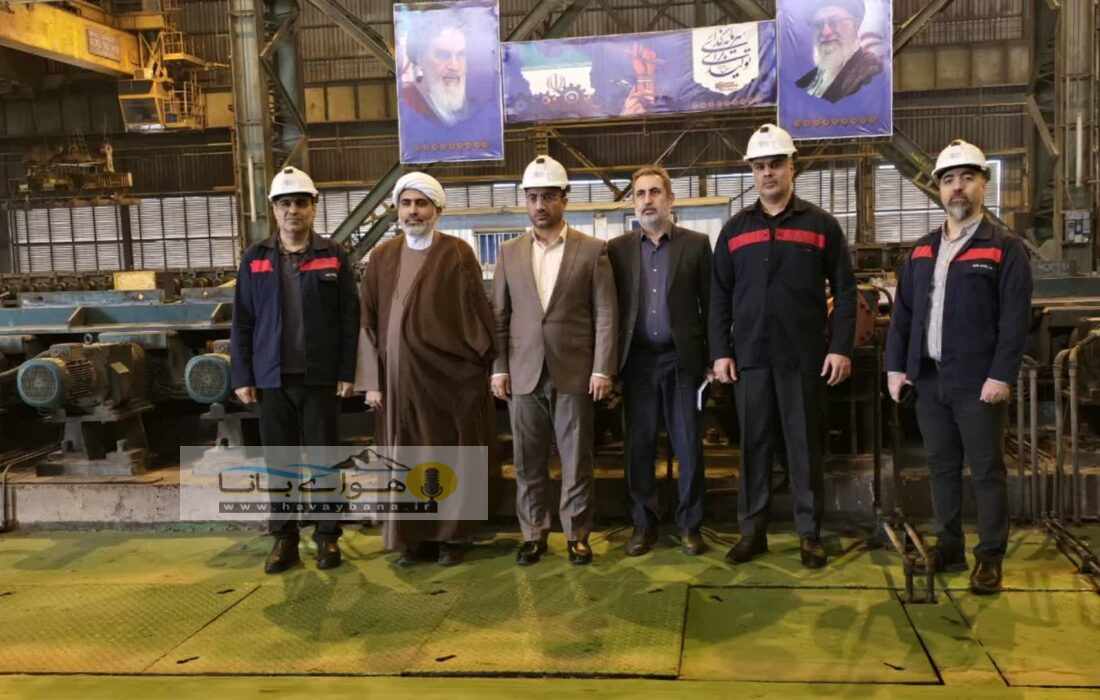 بازدید حجت الاسلام و المسلمین مصطفی انصاری‌ فرد، مدیرکل بازرسی استان از شرکت فولاد اکسین خوزستان